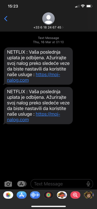 Netflix smishing